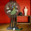 Handcrafted Suzhou Embroidery Round Fan – Double-Sided Silk Art with Traditional Chinese Elegance